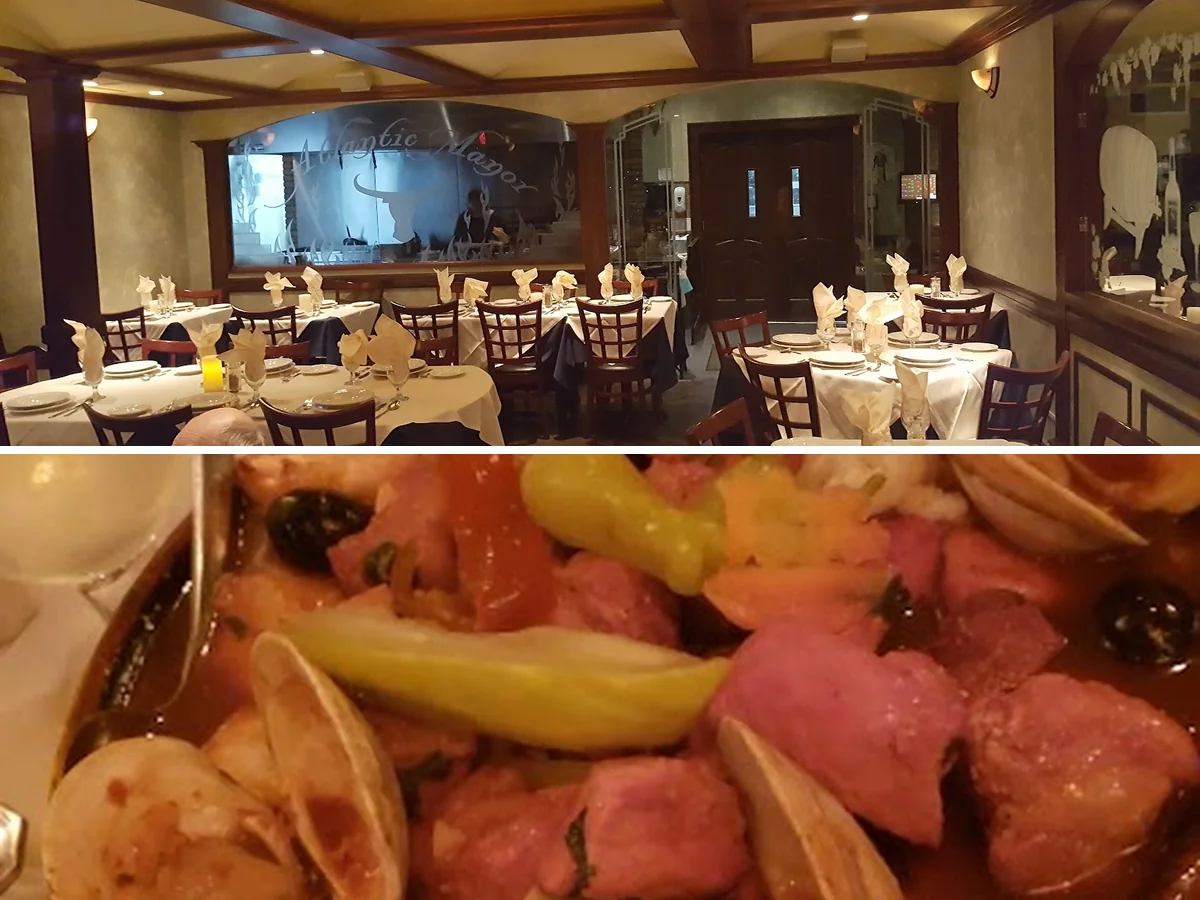 Restaurant room set for lunch or dinner